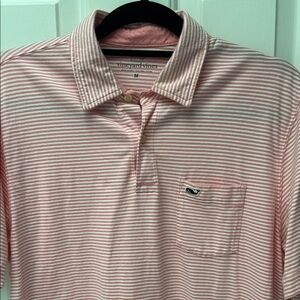 Vineyard Vines Pink Stripe Polo Shirt